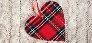 Tartan Heart on Sweater